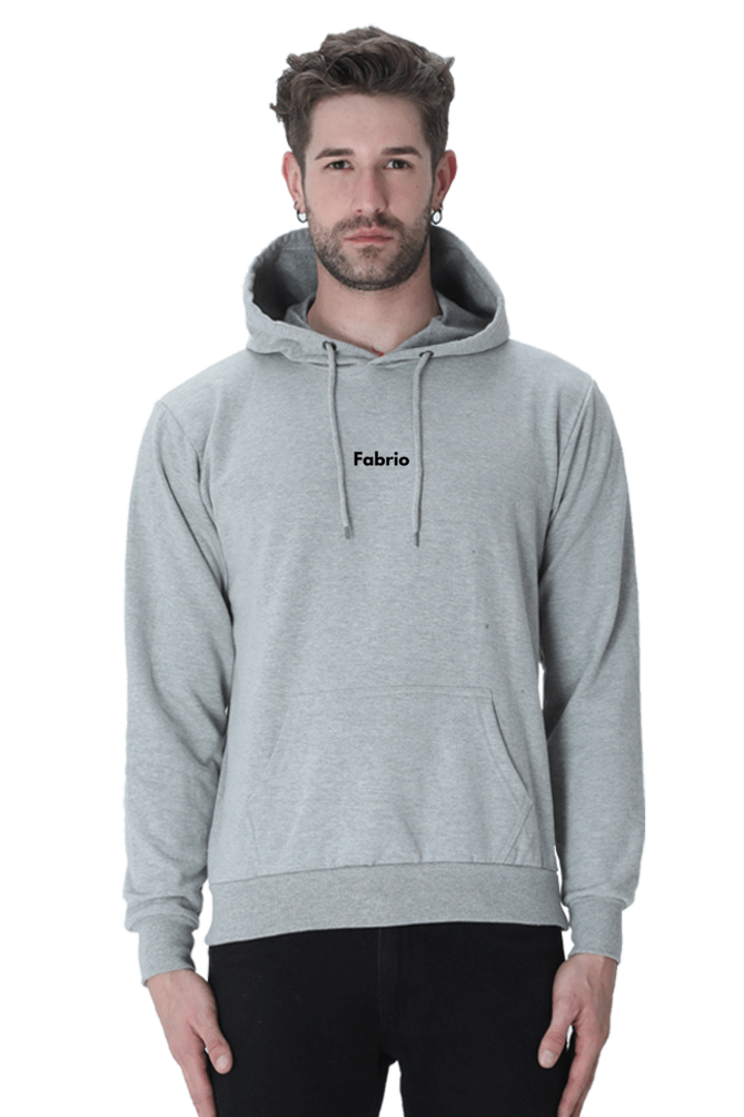 Fabrio Clothings Basic Grey Melange  Hooded SweatShirt