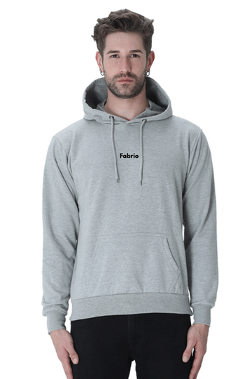 Fabrio Clothings Basic Grey Melange  Hooded SweatShirt