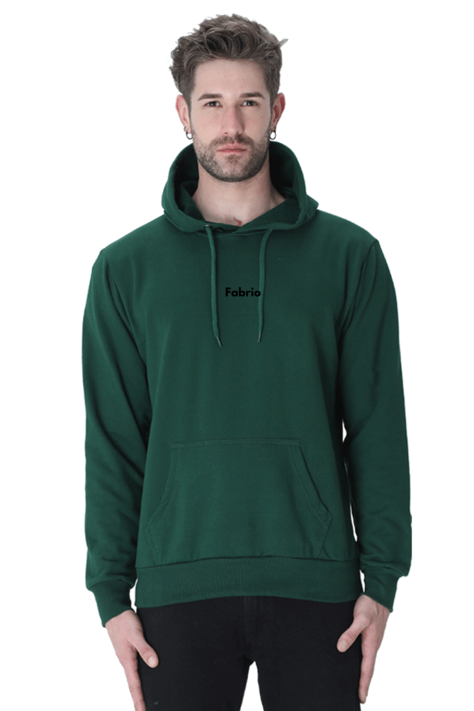 Fabrio Clothings Basic Bottle Green Hooded SweatShirt