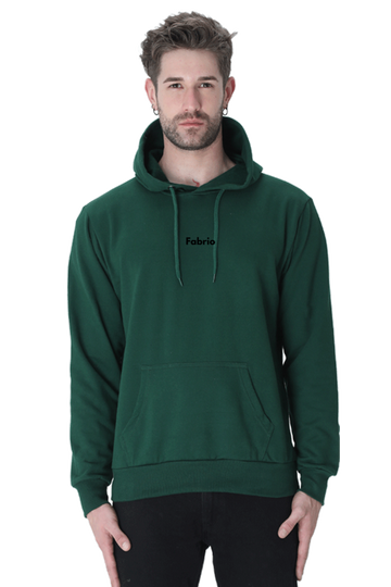 Fabrio Clothings Basic Bottle Green Hooded SweatShirt