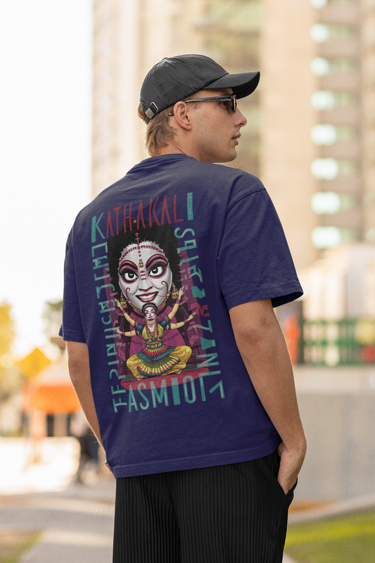 Cultural Fusion Kathakali Oversized T-shirt